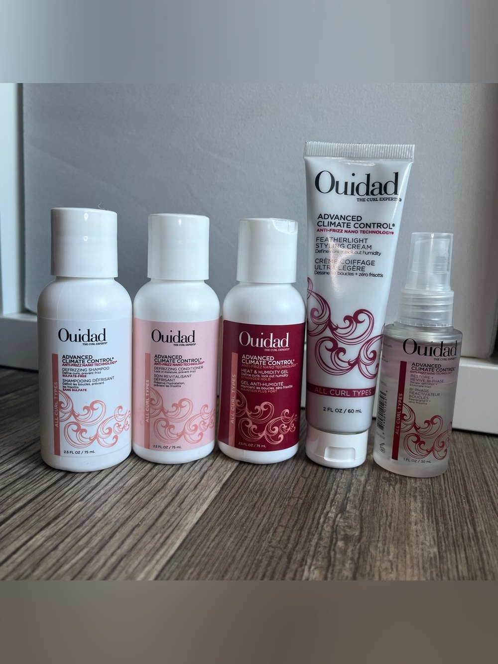 Ouidad Advanced Climate Control Anti-Frizz Hair Care Set - Travel Sizes - 5pc